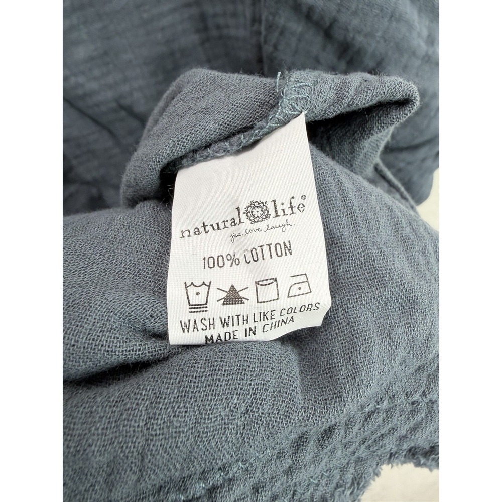 Natural Life Cara Cotton Gauze Shift Dress in Charcoal Size XL NWT - Picture 6 of 7
